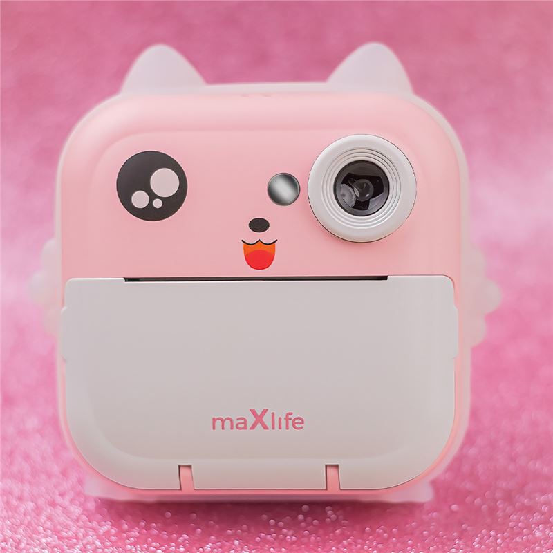 CAMARA DE FOTOS INSTANTANEA INFANTIL ROSA MXPC-100 MAXLIFE - OEM0200588-1