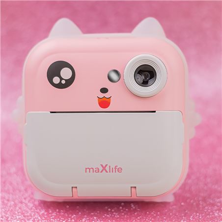 CAMARA DE FOTOS INSTANTANEA INFANTIL ROSA MXPC-100 MAXLIFE - OEM0200588-1