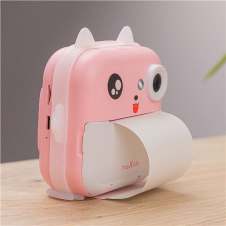 CAMARA DE FOTOS INSTANTANEA INFANTIL ROSA MXPC-100 MAXLIFE - OEM0200588-2