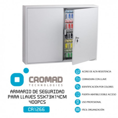 ARMARIO DE SEGURIDAD PARA LLAVES 55X73X14CM 400PCS CROMAD
