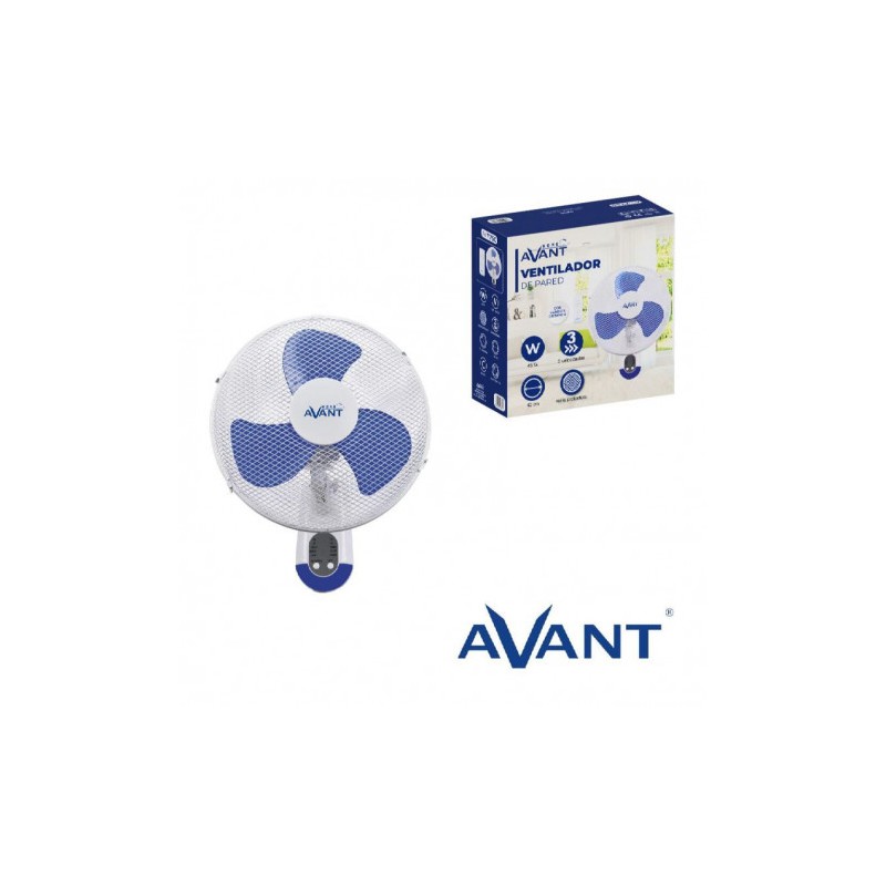 VENTILADOR DE PARED 40CM 45W CON MANDO A DISTANCIA AVANT