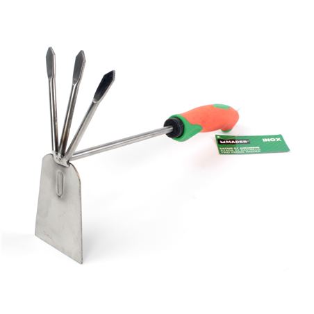 AZADA INOX DE TRES PUNTAS MADER - 90178