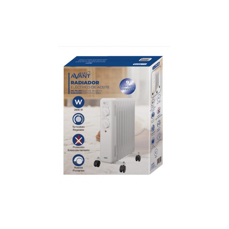 RADIADOR DE ACEITE 9 ELEMENTOS 2000W...
