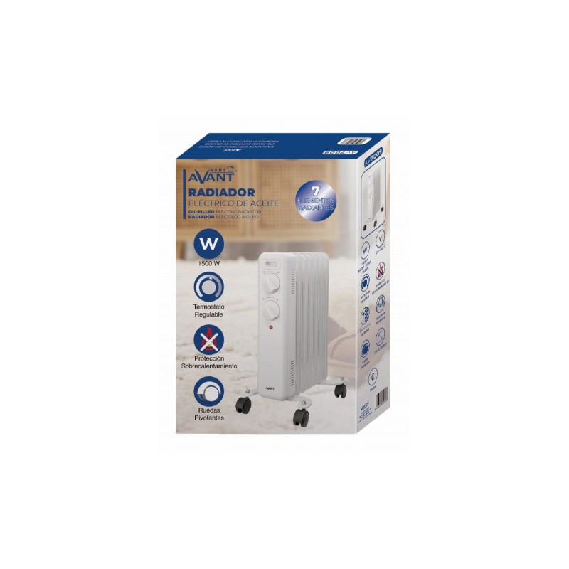 RADIADOR DE ACEITE 7 ELEMENTOS 1500W...