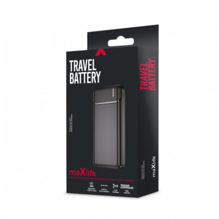 POWERBANK 20000MAH MXPB-01 NEGRO MAXLIFE