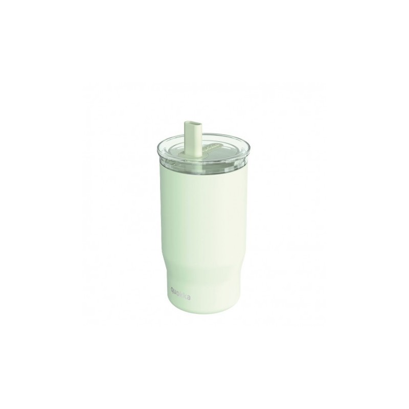 TAZA TERMO ACERO INOXIDABLE 720ML CON CAÑITA MIST PASTEL GREEN QUOKKA