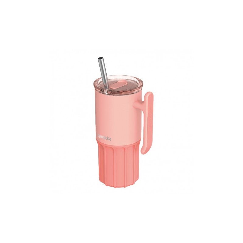 TAZA TERMO ACERO INOX 720ML CON BASE SILICONA UMI PEACHY PINK QUOKKA