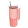 TAZA TERMO ACERO INOX 720ML CON BASE SILICONA UMI PEACHY PINK QUOKKA