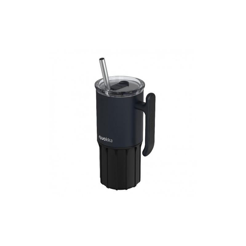TAZA TERMO ACERO INOX 720ML CON BASE SILICONA UMI BLACK QUOKKA