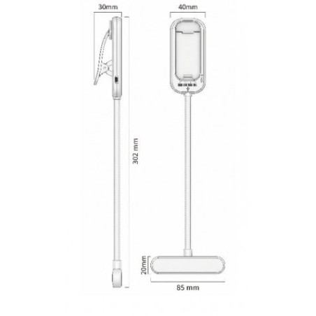 MINI FLEXO PINZA DE LECTURA LED RECARGABLE F.BRIGHT