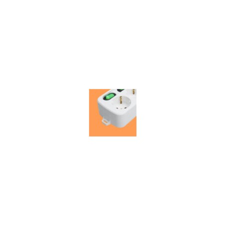BASE MULTIPLE 3 ENCHUFES CON INTERRUPTORES