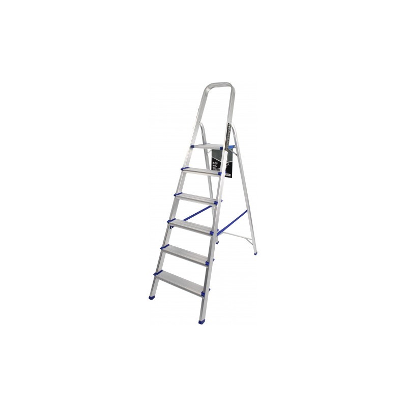 ESCALERA ALUMINIO 6 PELDAÑOS MADER