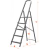 ESCALERA ALUMINIO 6 PELDAÑOS MADER