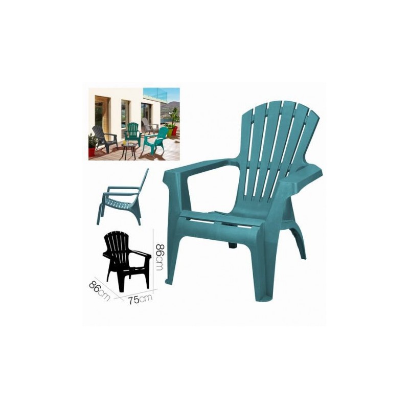 SILLA DE JARDIN PLASTICA DOLOMITI 75X86X86 AGUAMARINA