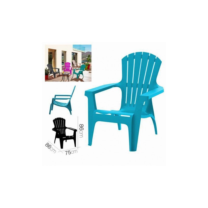 SILLA DE JARDIN PLASTICA DOLOMITI 75X86X86 AZUL