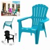 SILLA DE JARDIN PLASTICA DOLOMITI 75X86X86 AZUL