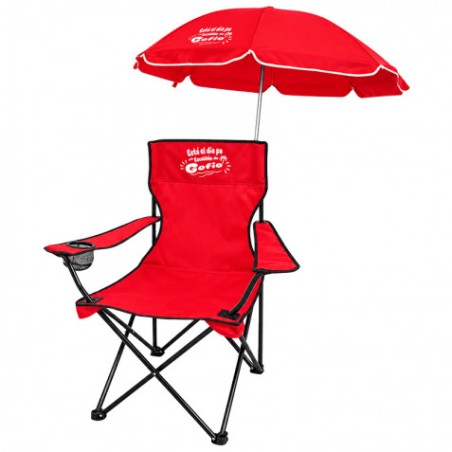 SILLA PLEGABLE DE CAMPING CON SOMBRILLA SUNGARDEN