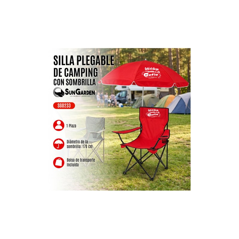 SILLA PLEGABLE DE CAMPING CON...