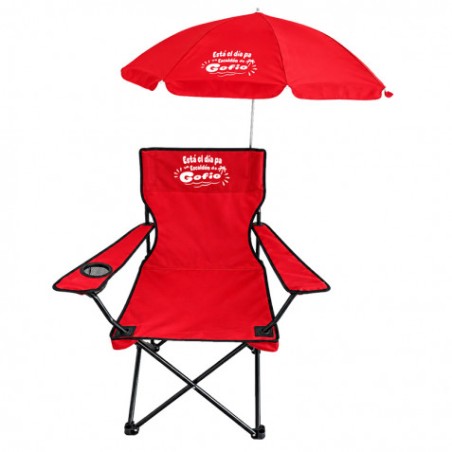 SILLA PLEGABLE DE CAMPING CON SOMBRILLA SUNGARDEN