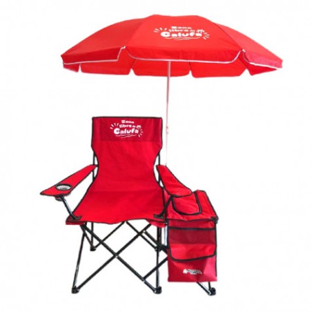 SILLA PLEGABLE DE CAMPING CON NEVERA Y SOMBRILLA SUNGARDEN
