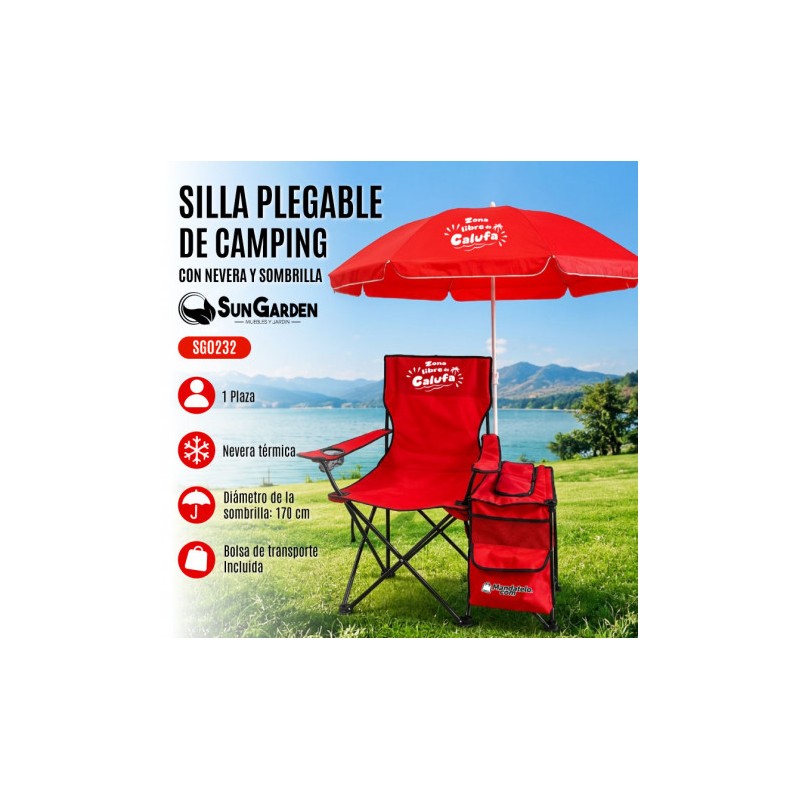 SILLA PLEGABLE DE CAMPING CON NEVERA...