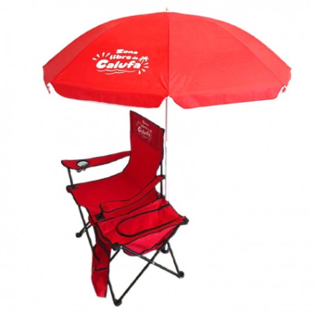 SILLA PLEGABLE DE CAMPING CON NEVERA Y SOMBRILLA SUNGARDEN