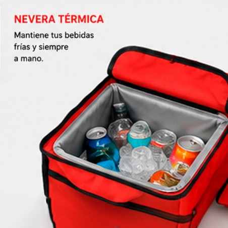 SILLA PLEGABLE DE CAMPING CON NEVERA Y SOMBRILLA SUNGARDEN