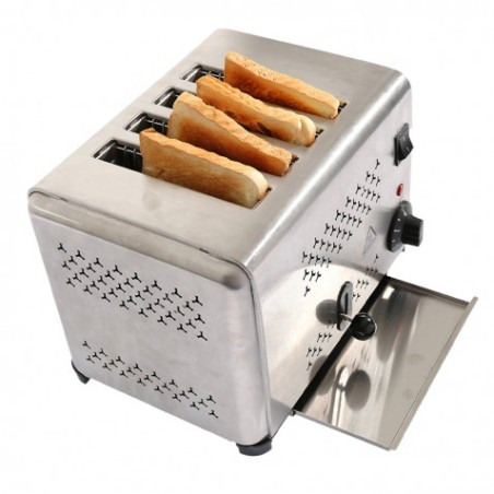 TOSTADORA PROFESIONAL 4 RANURAS 1800W CHEFPRO