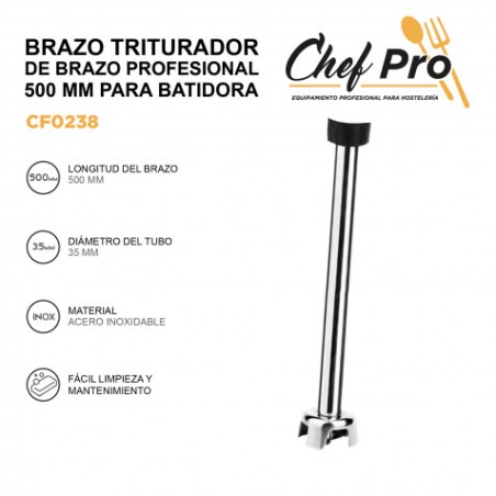 BRAZO TRITURADOR PROFESIONAL 500 MM PARA BATIDORA CHEFPRO