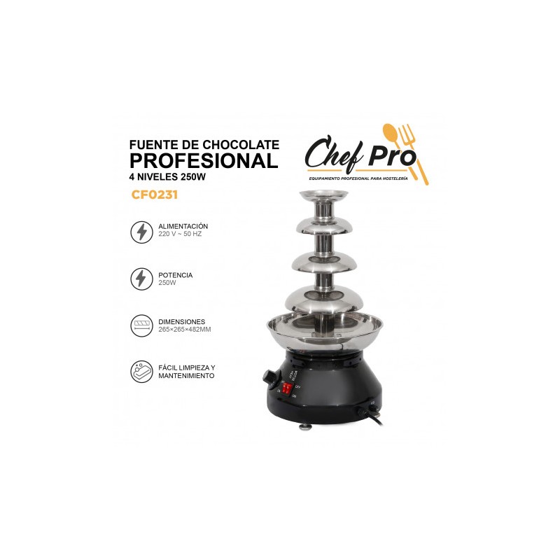 FUENTE DE CHOCOLATE PROFESIONAL 4...