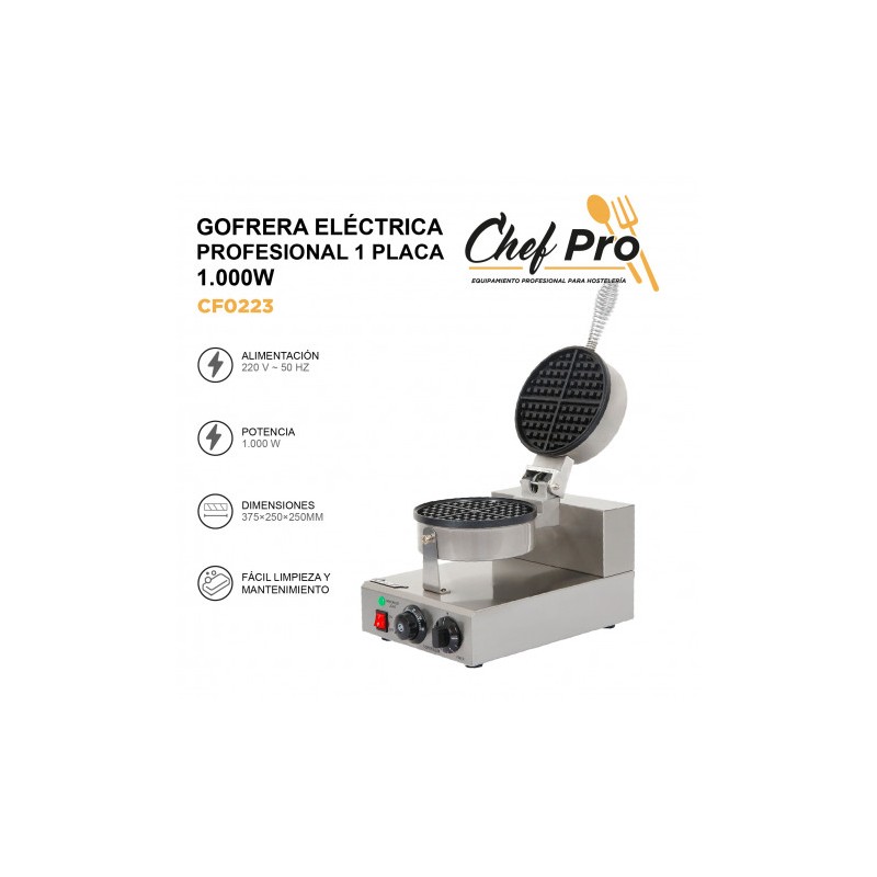 GOFRERA ELÉCTRICA PROFESIONAL 1 PLACA...