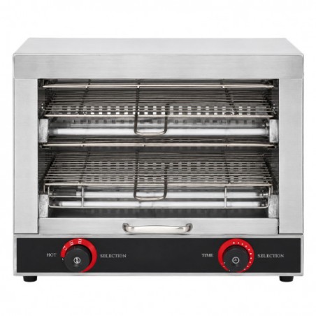 HORNO TOSTADOR ELÉCTRICO PROFESIONAL DE 2 NIVELES 3.000W CHEFPRO