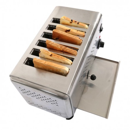 TOSTADORA PROFESIONAL 6 RANURAS 2500W CHEFPRO
