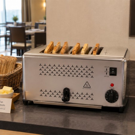 TOSTADORA PROFESIONAL 6 RANURAS 2500W CHEFPRO