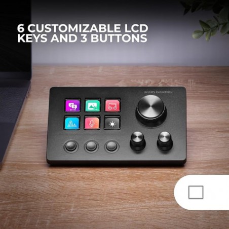 STREAM DECK MARS GAMING MDS-TWO | CONTROL DECK COMPACTO 6 TECLAS