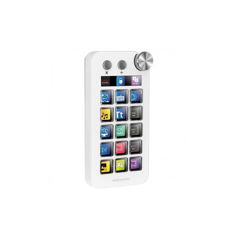 STREAM DECK MARS GAMING MSD-NEO | 15 TECLAS LCD | 1 RUEDA | 2 BOTONES