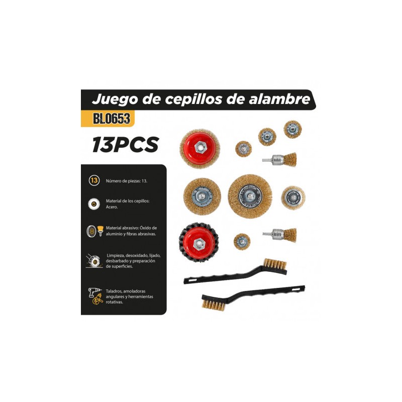 JUEGO DE CEPILLOS DE ALAMBRE 13PCS BLIM