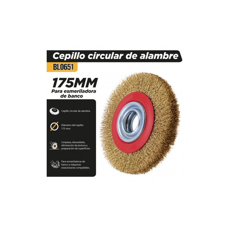 CEPILLO CIRCULAR DE ALAMBRE 175MM...