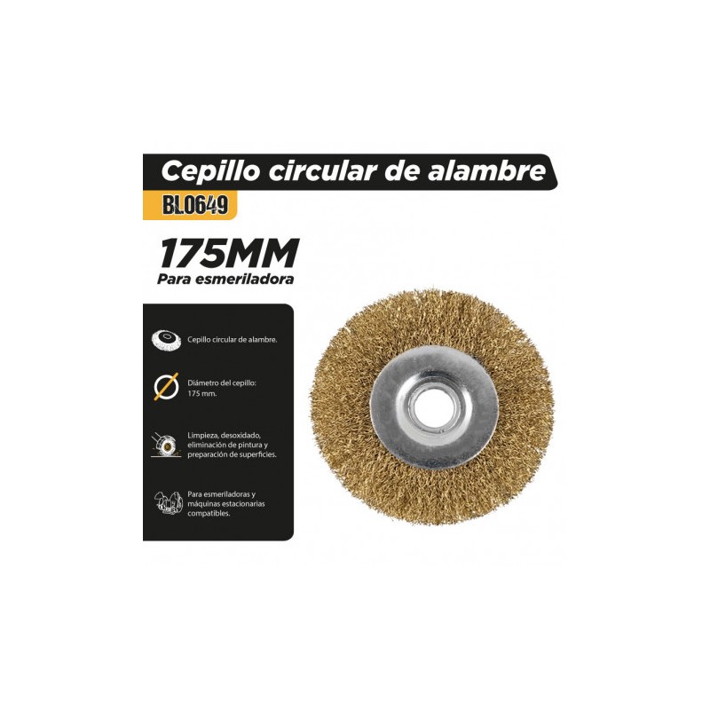 CEPILLO CIRCULAR DE ALAMBRE 175MM...