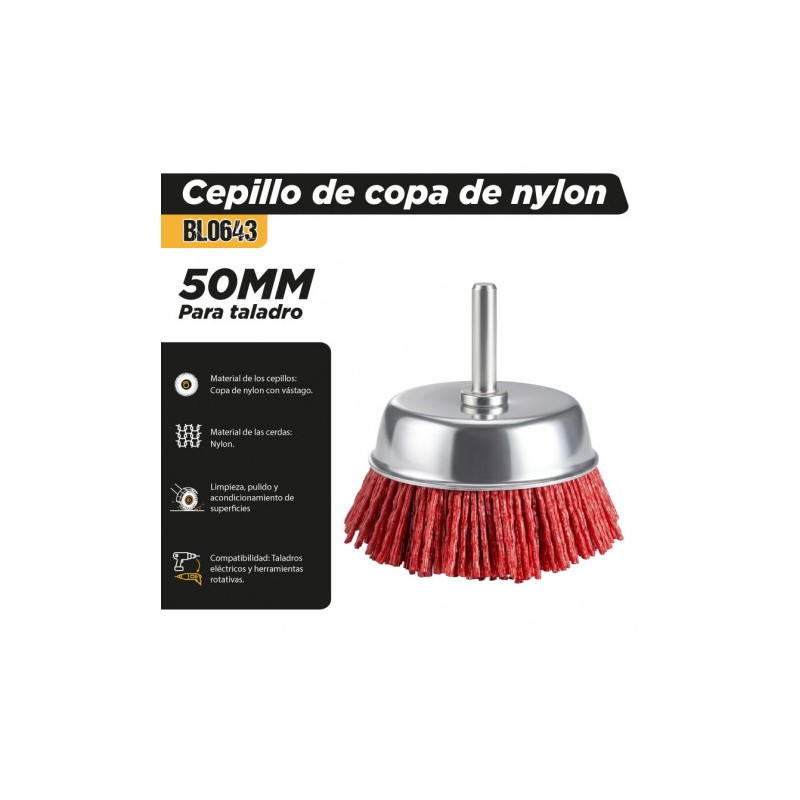 CEPILLO DE COPA DE NYLON 50MM PARA...