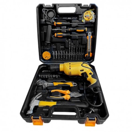 KIT TALADRO PERCUTOR 600W + 30 HERRAMIENTAS BLIM