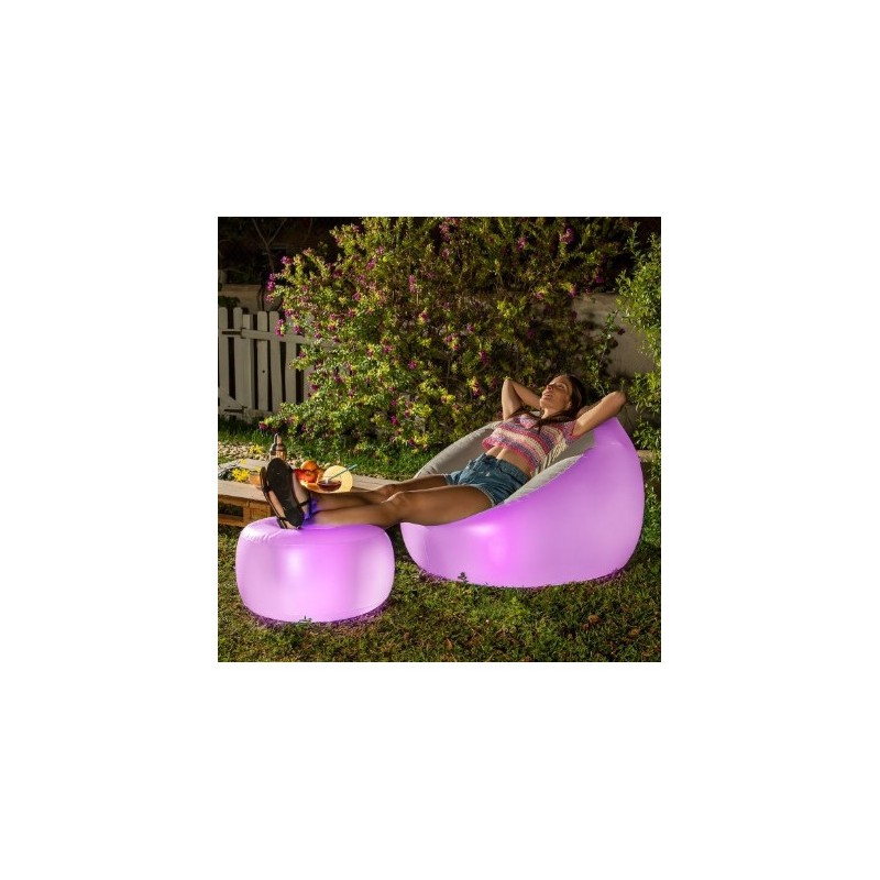 ASIENTO HINCHABLE LED CON MANDO A...