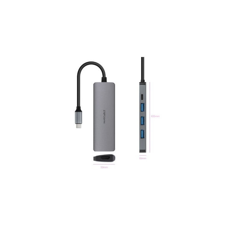 HUB USB-C 5 EN 1 | CONVERSOR USBC 3.1...