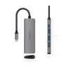 HUB USB-C 5 EN 1 | CONVERSOR USBC 3.1 A 3 X USBA 3.0 + USBC PD 100W + HDMI