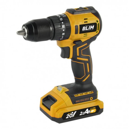 TALADRO ATORNILLADOR PERCUTOR BRUSHLESS 20V 2X2.0AH BLIM
