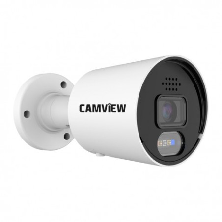 CAMARA IP BULLET 5MP POE FULL AI SIRENA, AUDIO, LUCES Y MICRO SD CAMVIEW