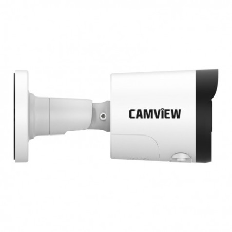 CAMARA IP BULLET 5MP POE CON AI SIRENA, AUDIO, LUCES Y MICRO SD CAMVIEW