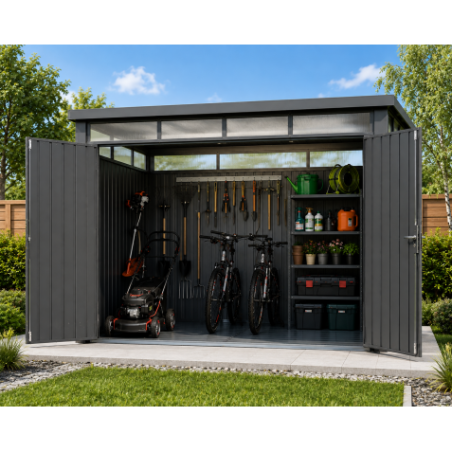 CASETA DE METAL PREMIUM 274X213X227CM (5.8M2) ANTRACITA