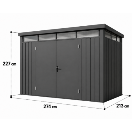 CASETA DE METAL PREMIUM 274X213X227CM (5.8M2) ANTRACITA