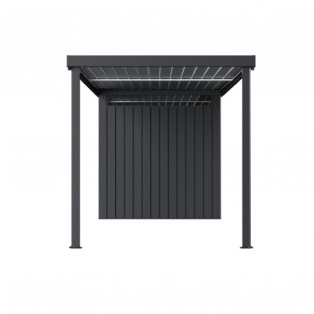 PÉRGOLA LATERAL PARA CASETA METAL PREMIUM 217X191X227CM (4.14M2) ANTRACITA